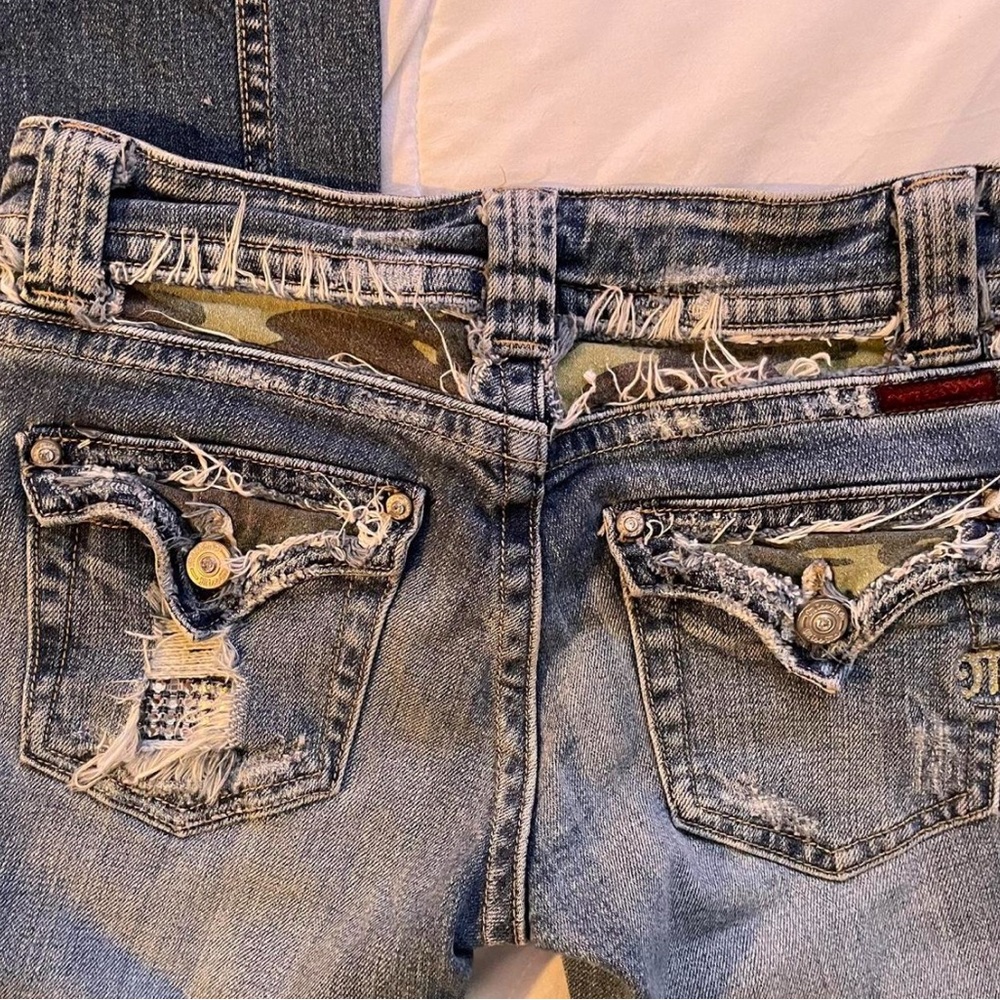 Y2K style MISS ME Camo bling jeans